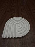 Abstract Swirl Teardrop Grooved Coaster