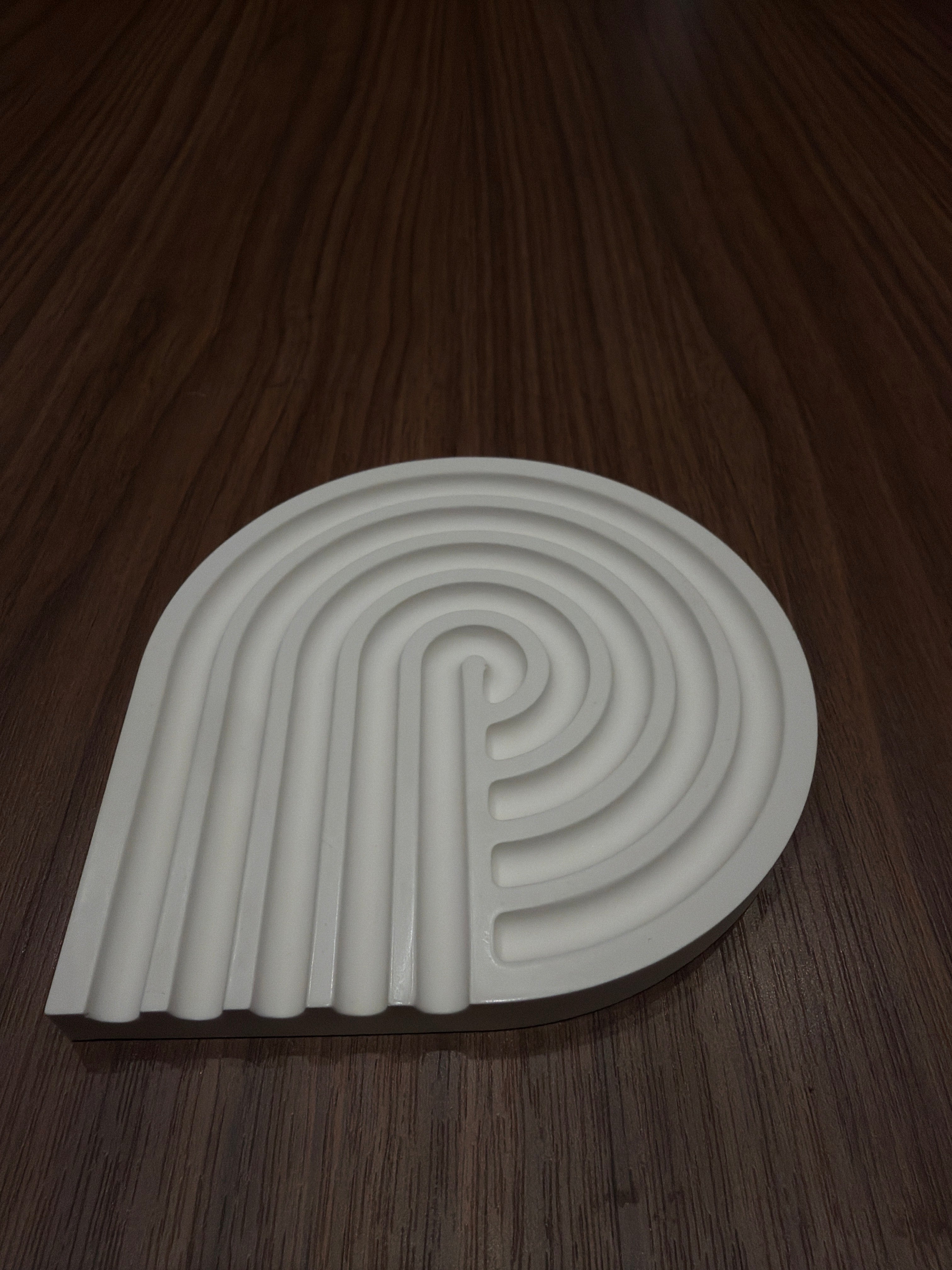 Abstract Swirl Teardrop Grooved Coaster