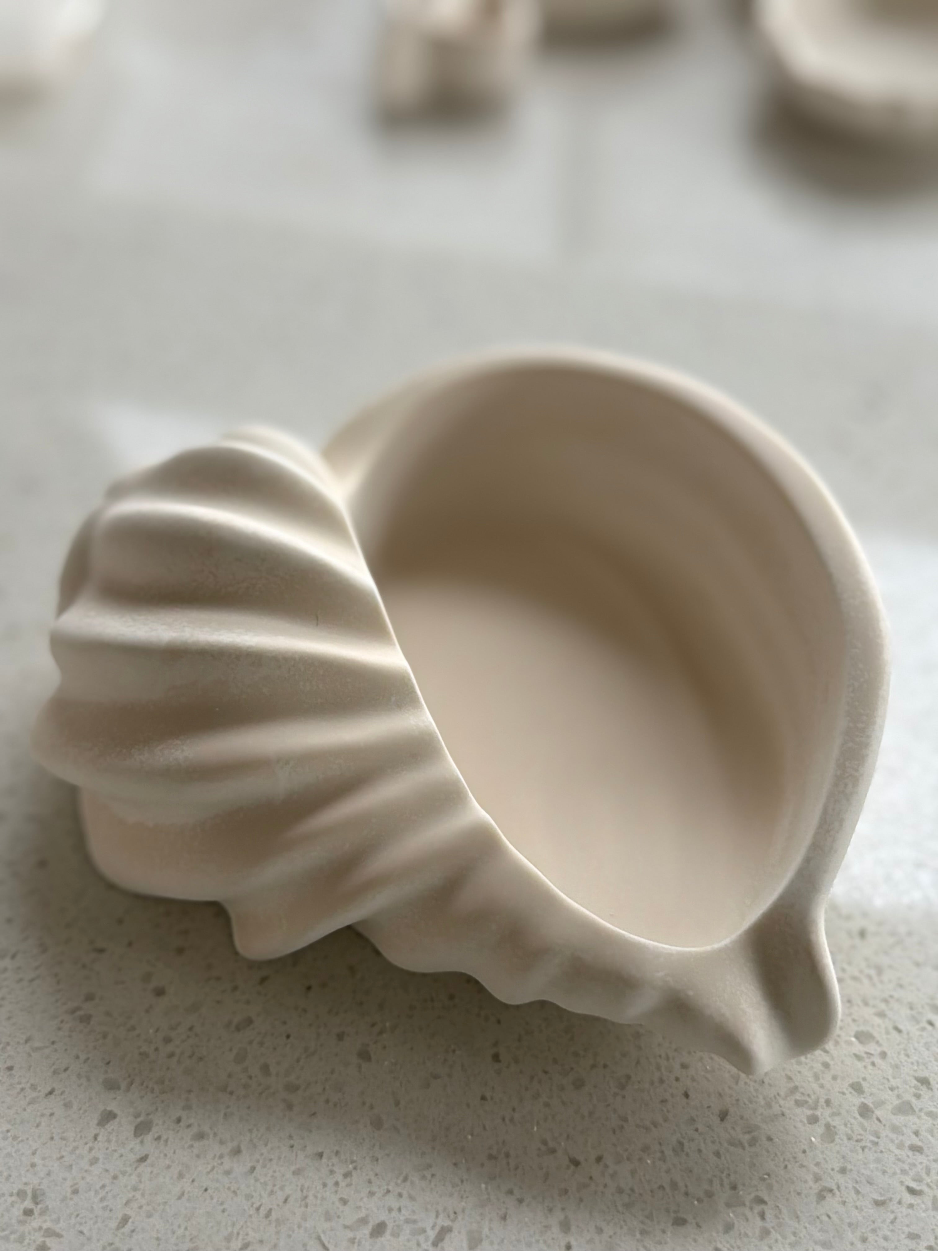 Coastal Spiral Shell Multi-Wick Candle Dish