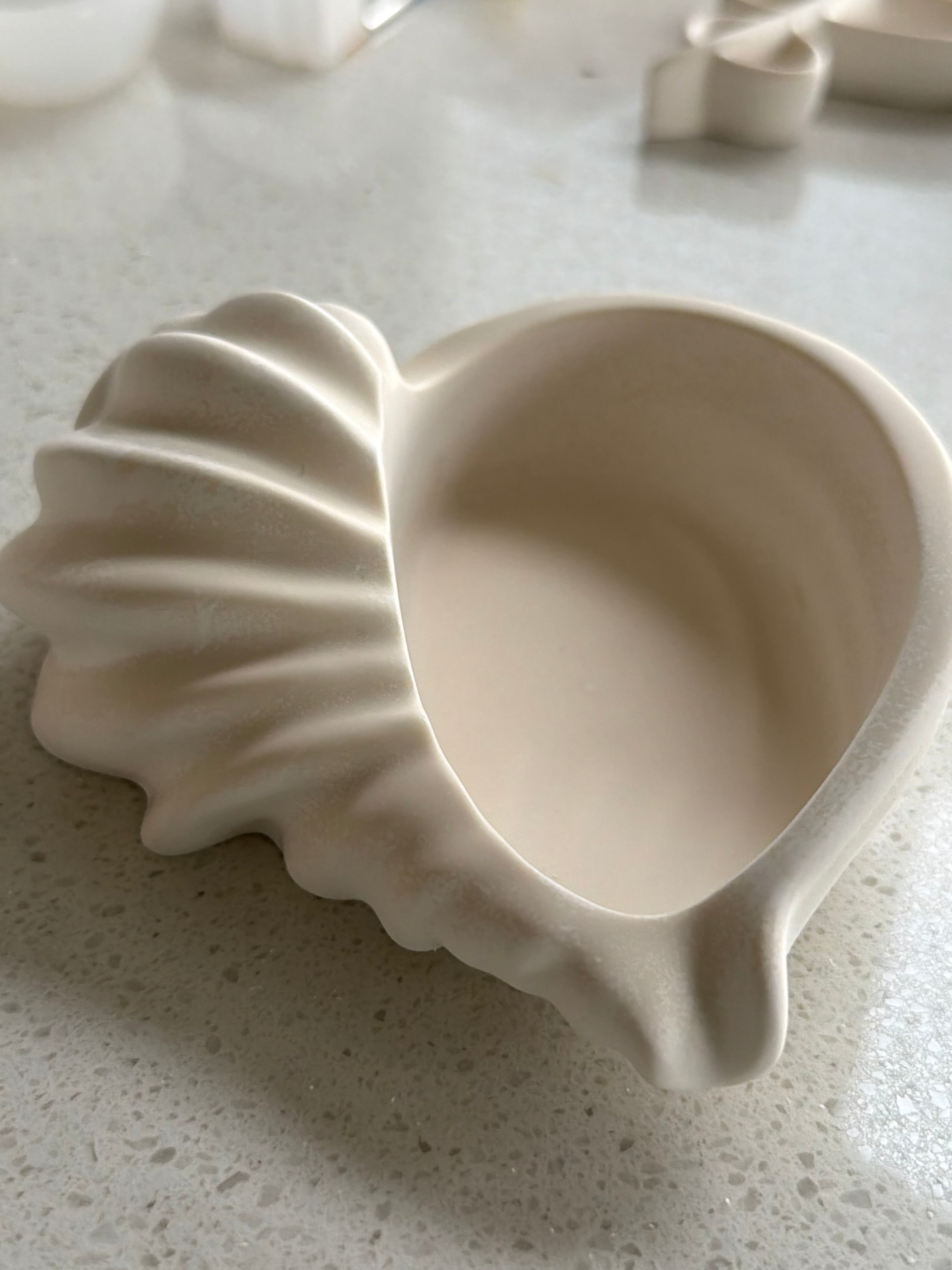 Coastal Spiral Shell Multi-Wick Candle Dish