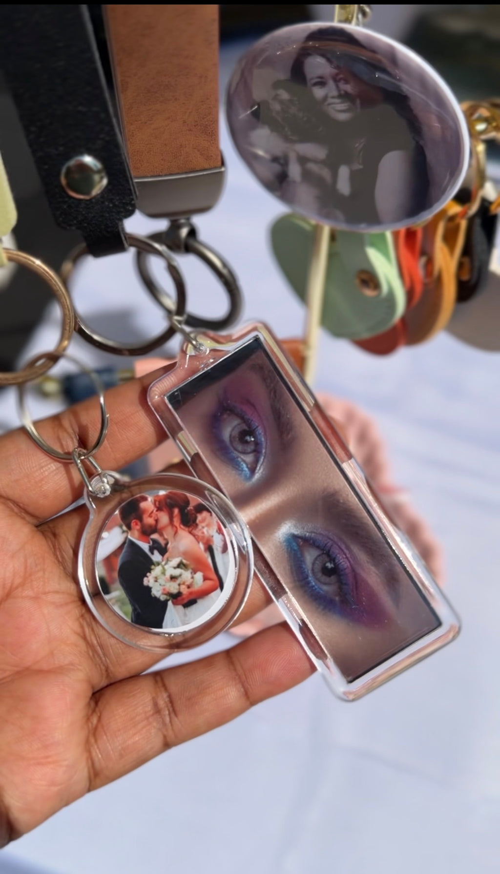 Personalized 1” x 3” Rectangle Photo Keychain