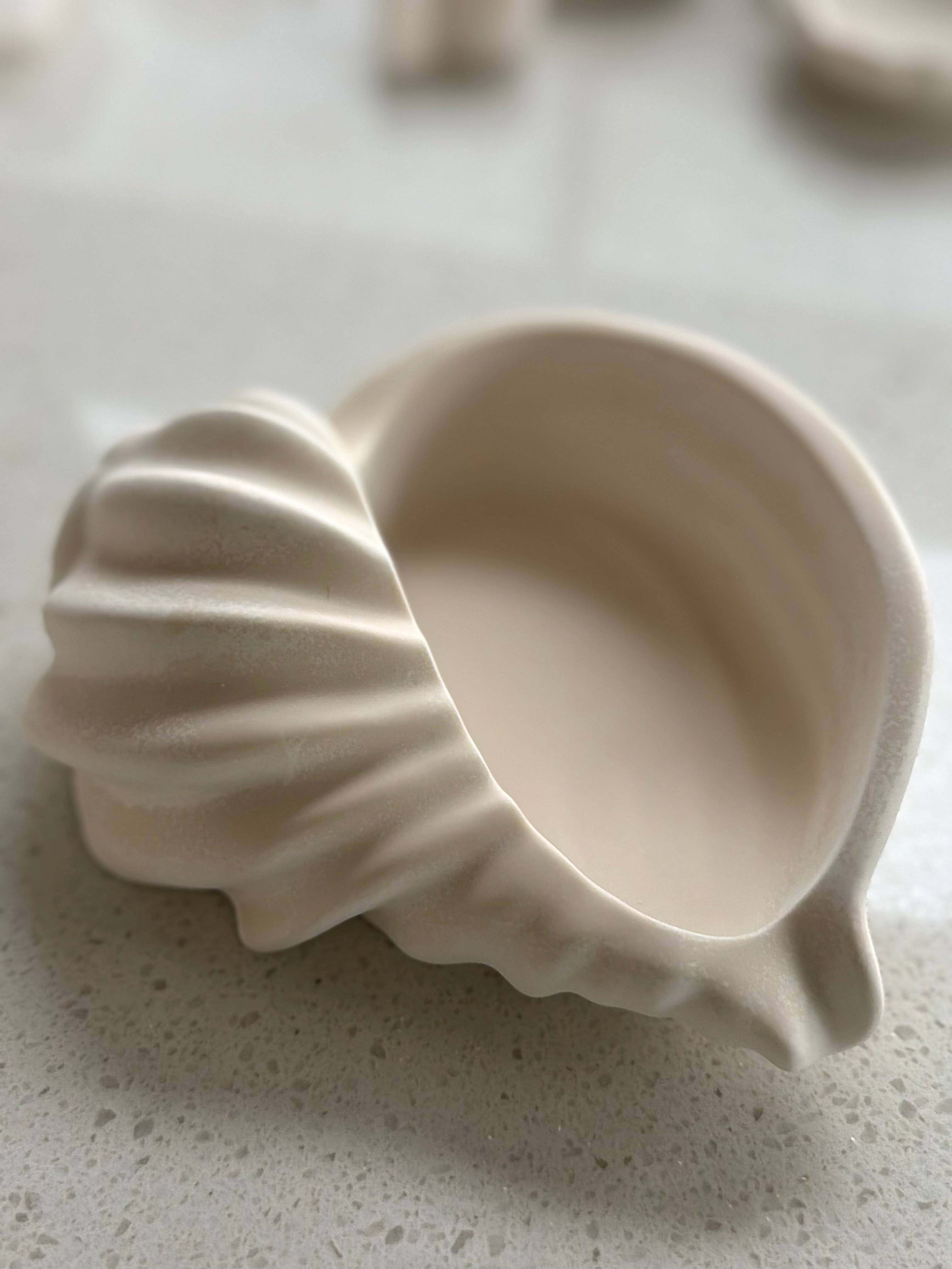 Coastal Spiral Shell Multi-Wick Candle Dish