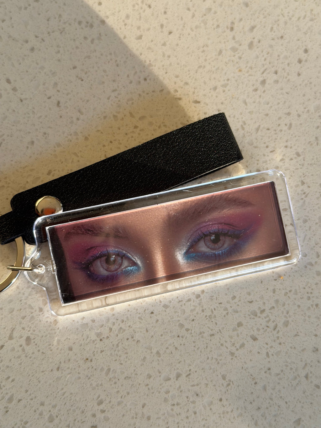 Personalized 1” x 3” Rectangle Photo Keychain
