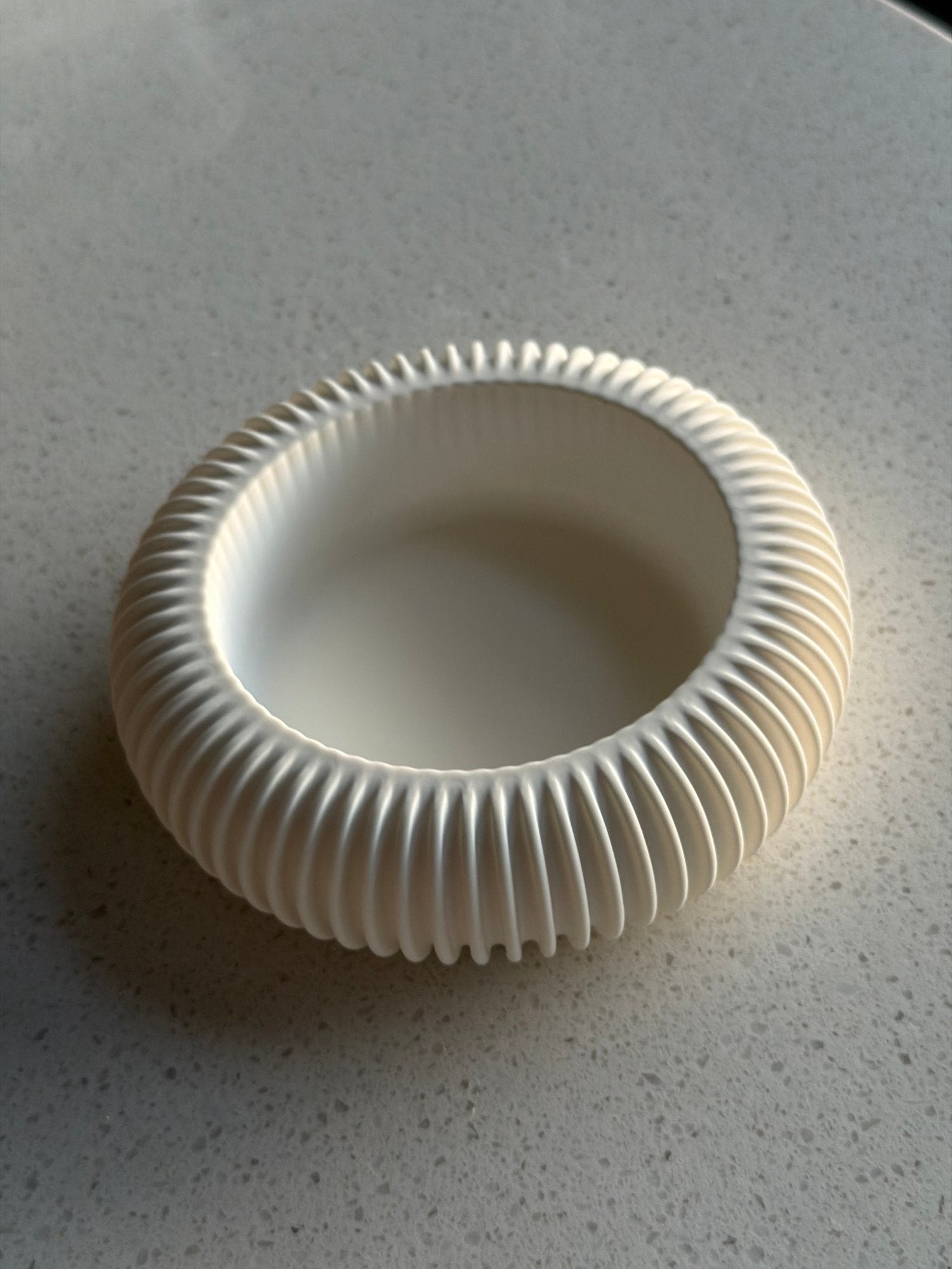 Round Striped Storage Bowl